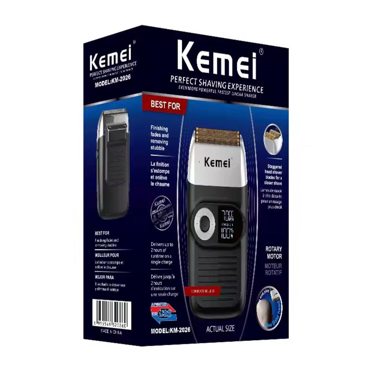 KEMEI - Maquina Afeitadora KEMEI KM-2026