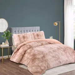 GENERICO - Cobertor Peludo con Chiporro; 2 plazas , Beige Jaspeado