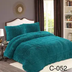 GENERICO - Cobertor Peludo con Chiporro; 2 plazas , Turqueza