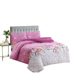 GENERICO - Cobertor Plush con Chiporro; 2 plazas , Fucsia floreado