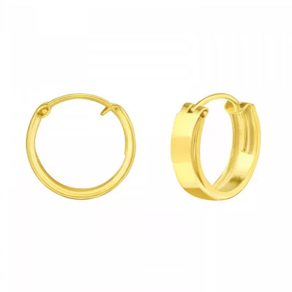 GOIA - Aros argolla recta 14 mm gold