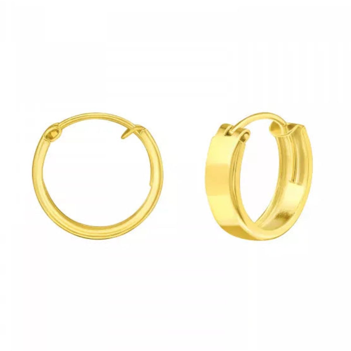GOIA - Aros argolla recta 14 mm gold