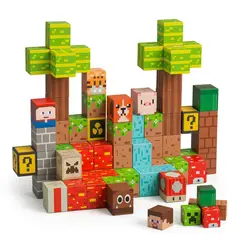 GENERICO - Bloques Magnéticos Construcción 75 Piezas Estilo Minecraft