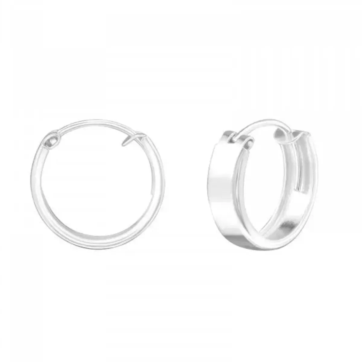 GOIA - Aros argolla recta 14 mm plata