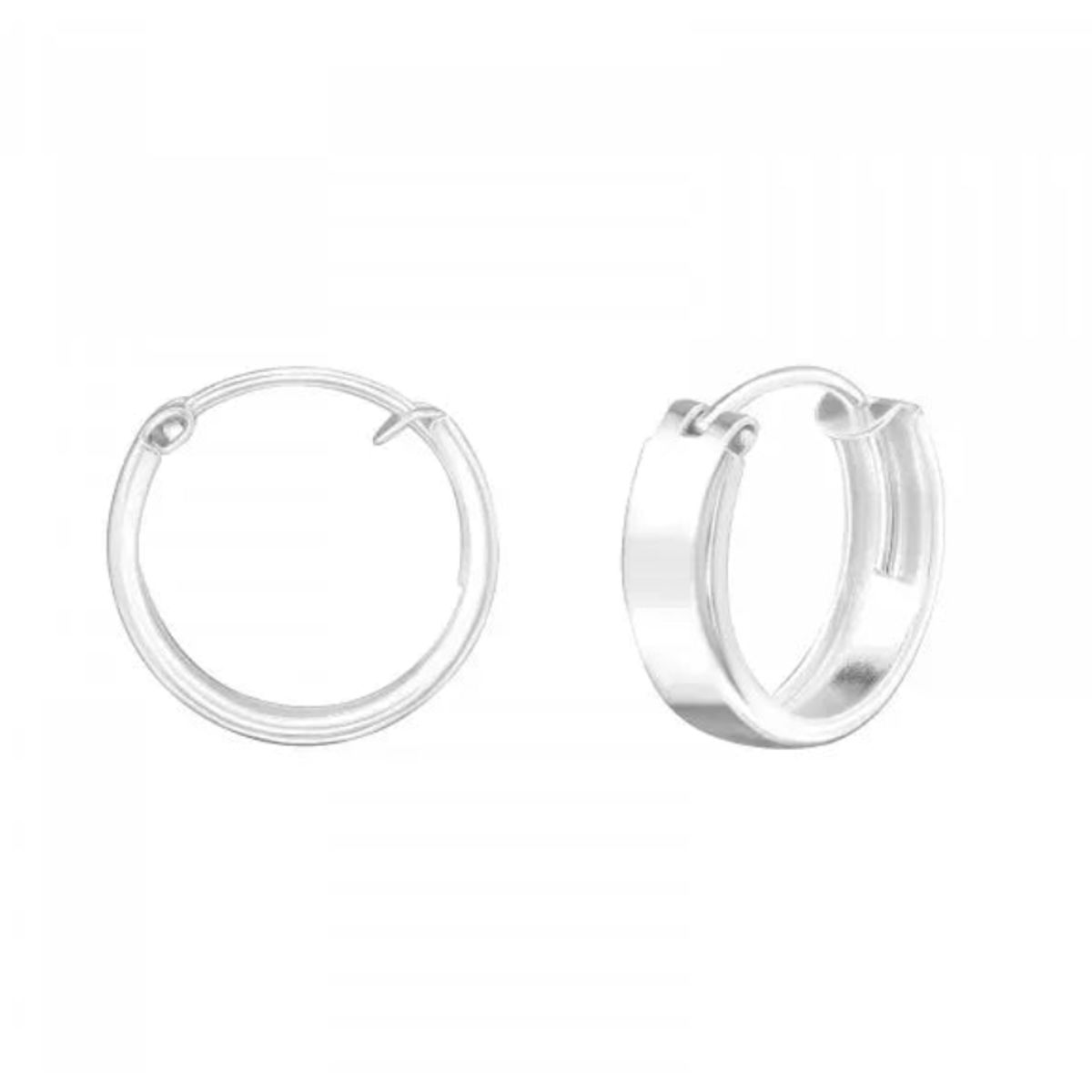 GOIA - Aros argolla recta 14 mm plata