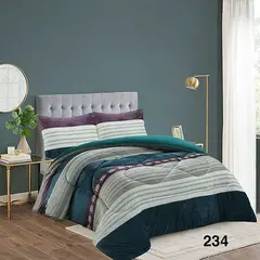 GENERICO - Cobertor Plush con Chiporro; 2 plazas , Gris rayas