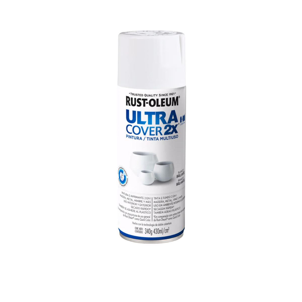 RUST-OLEUM - 6 Pack Pintura Ultra Cover 2X Multiuso Blanco Brillante 700056