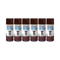 RUST-OLEUM - 6 Pack Pintura Ultra Cover 2X Multiuso Marrón Brillante 700068