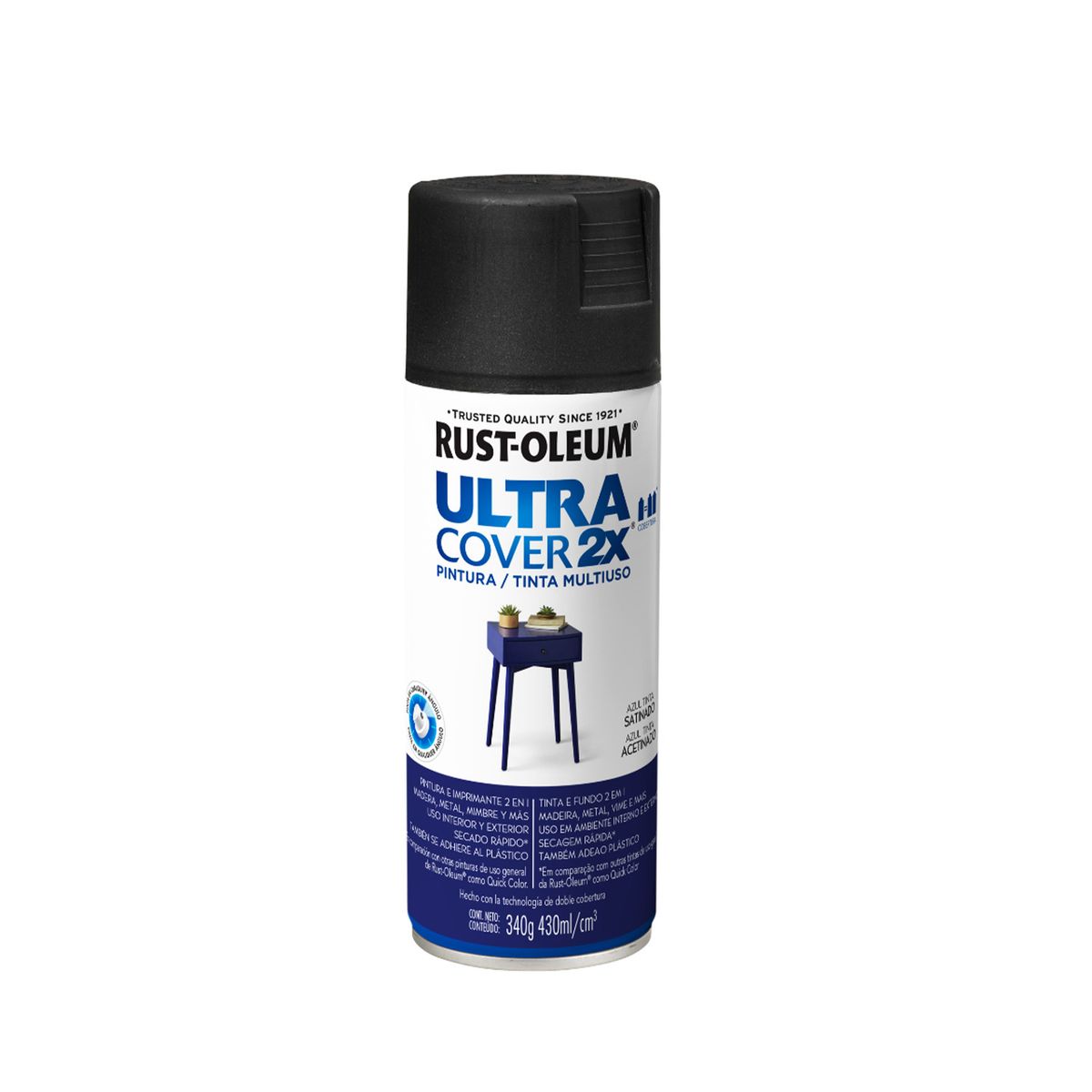 RUST-OLEUM - 6 Pack Pintura Ultra Cover 2X Multiuso Azul Tinta Satinado 700046