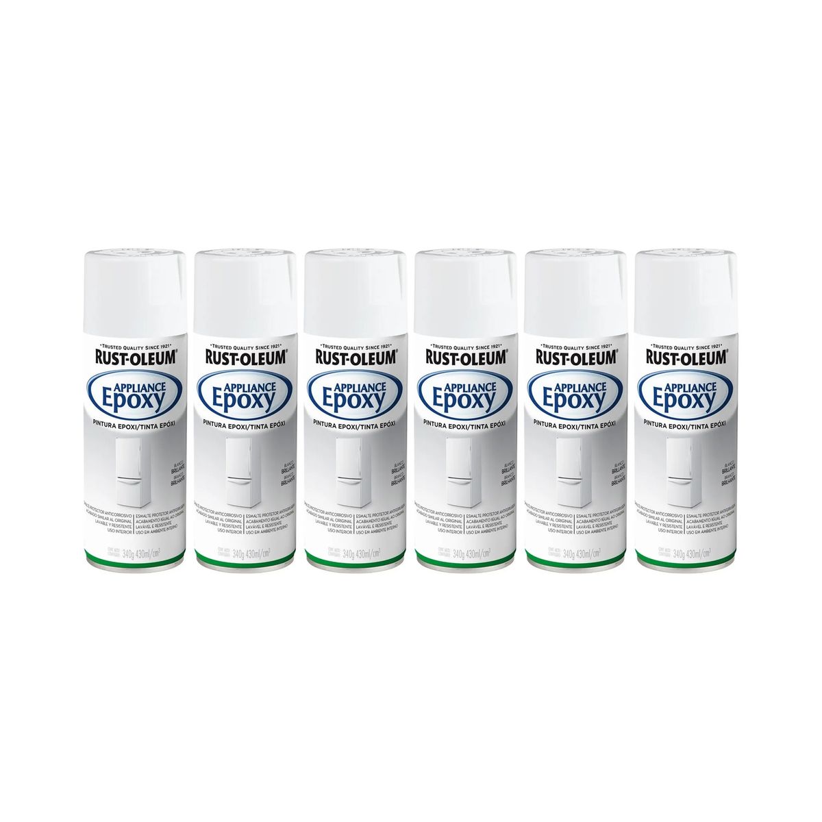 RUST-OLEUM - 6 Pack Pintura Epóxica Blanco Brillante 700178