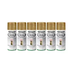 RUST-OLEUM - 6 Pack Pintura Specialty Glitter Brillantina Oro Brillante 700160