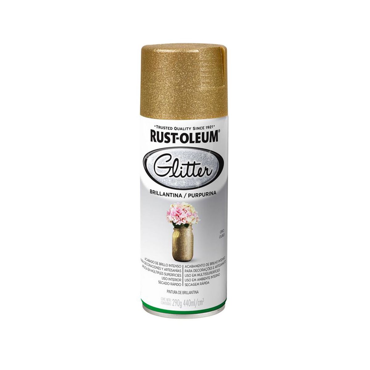 RUST-OLEUM - 6 Pack Pintura Specialty Glitter Brillantina Oro Brillante 700160