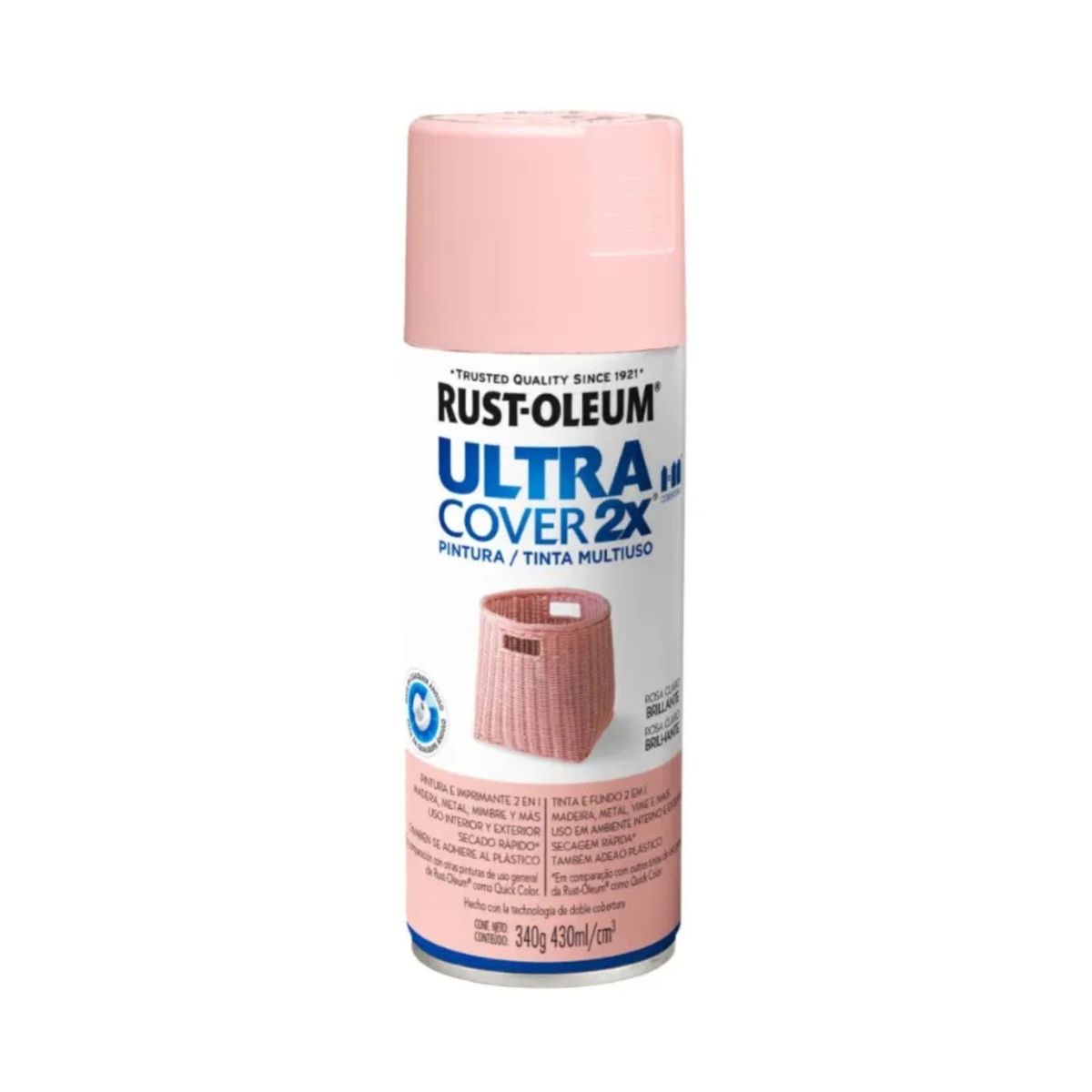 RUST-OLEUM - 6 Pack Pintura Ultra Cover 2X Multiuso Rosa Claro Brillante 700073