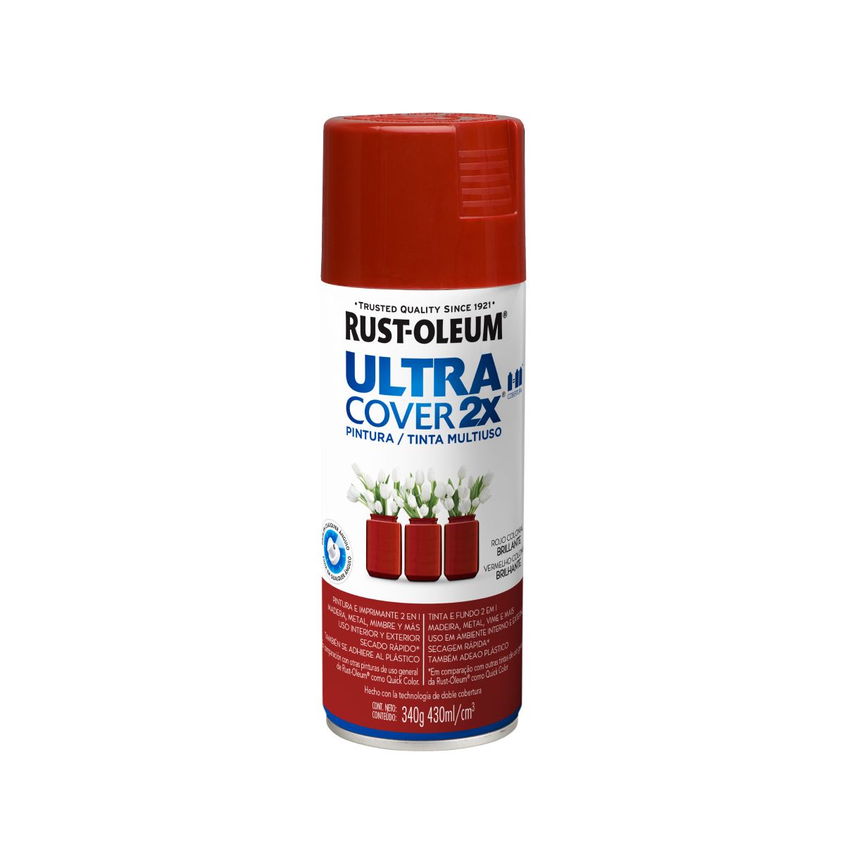 RUST-OLEUM - 6 Pack Pintura Ultra Cover 2X Multiuso Rojo Colonial Brillante 700071