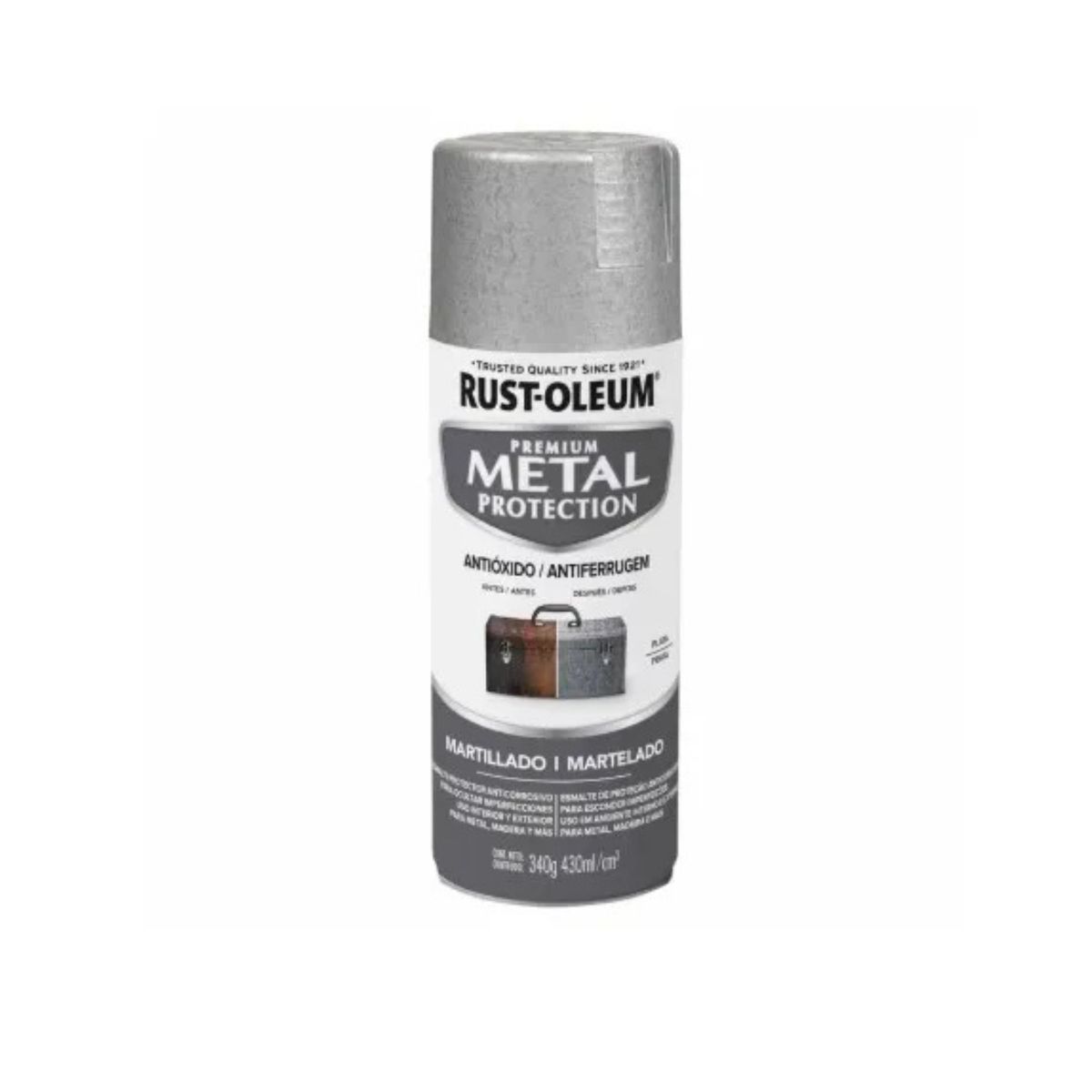 RUST-OLEUM - 6 Pack Esmalte Metal Protection Plata Martillado 700212