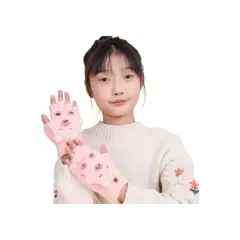 QIKUN - Guantes Mitones 2 en 1 Capibara Guantes Infantil