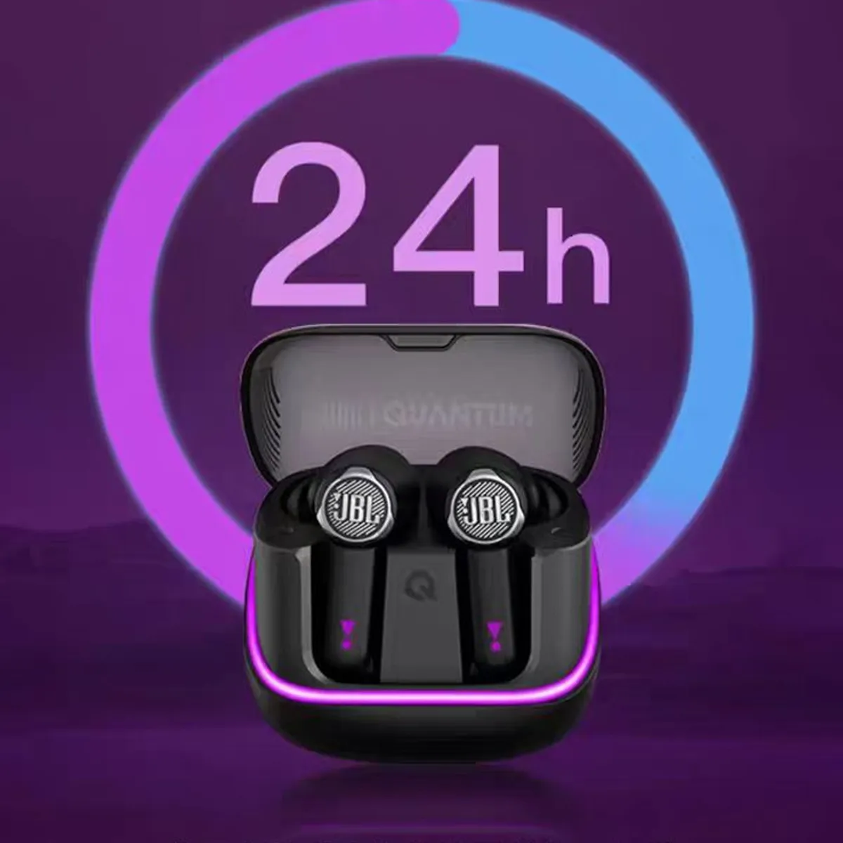 JBL - JBL Quantum Beam Gameing Auriculares inalámbricos sonido Pure Bass-Negro