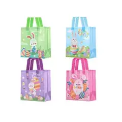 GENERICO - Bolsa reultilizable de pascua 22x11x23cm diseño aleatorio