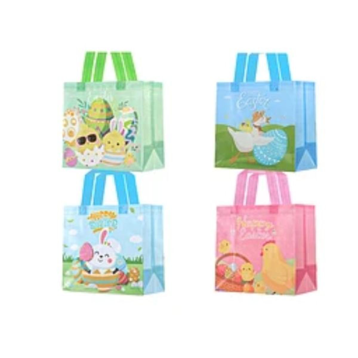 GENERICO - Bolsa reultilizable de pascua 22x11x23cm variedad de diseño
