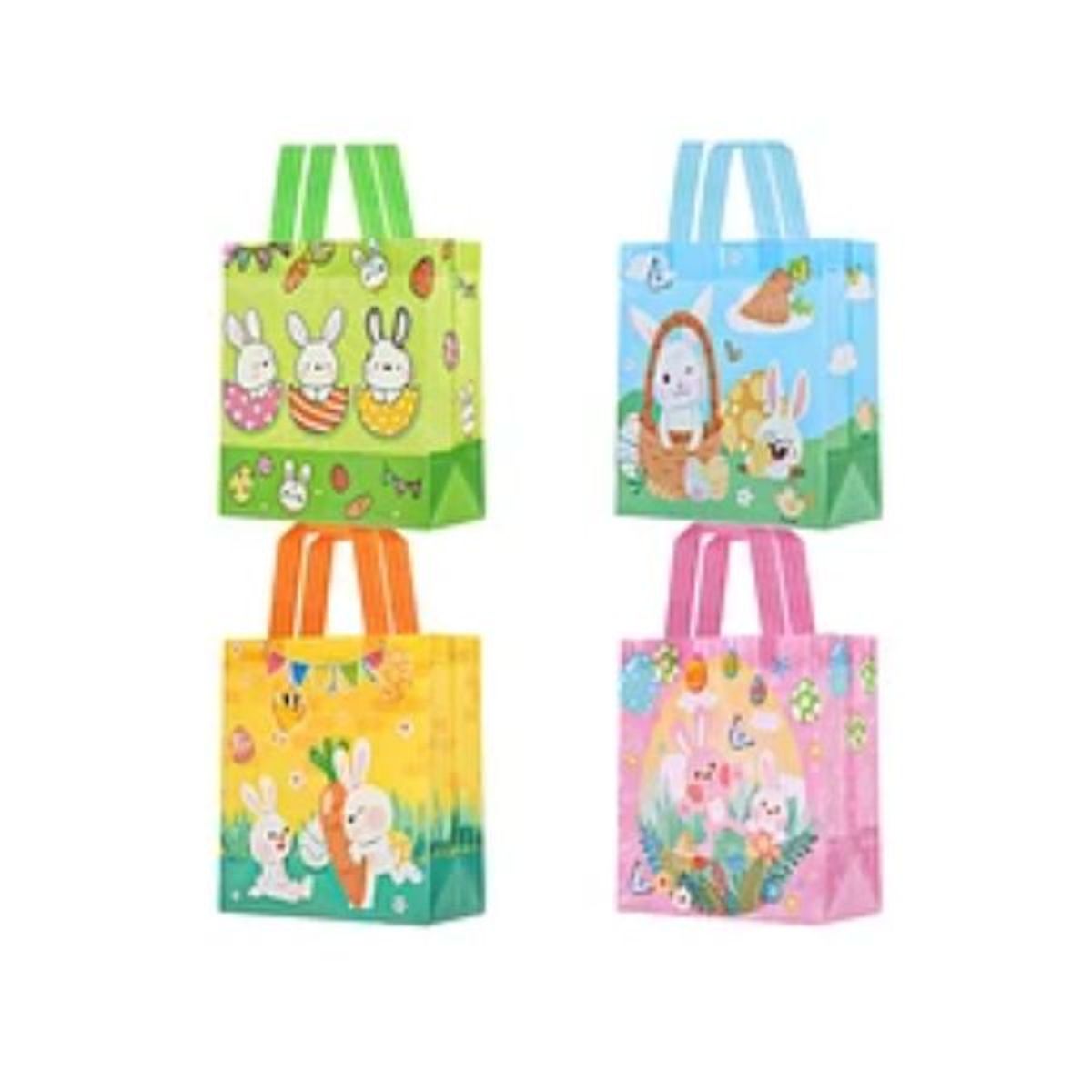 GENERICO - Bolsa reutilizable de pascua 22x11x23cm colores aleatorios