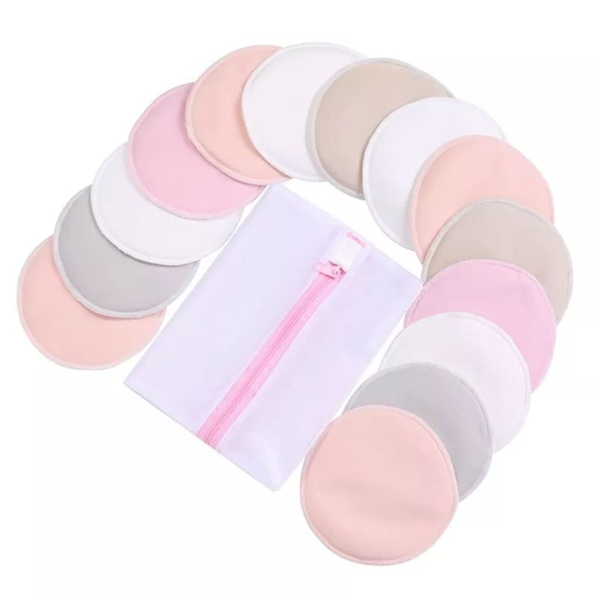 GENERICO - Protectores Para Lactancia, 7 Pares Fibra De Bambú, Lavables