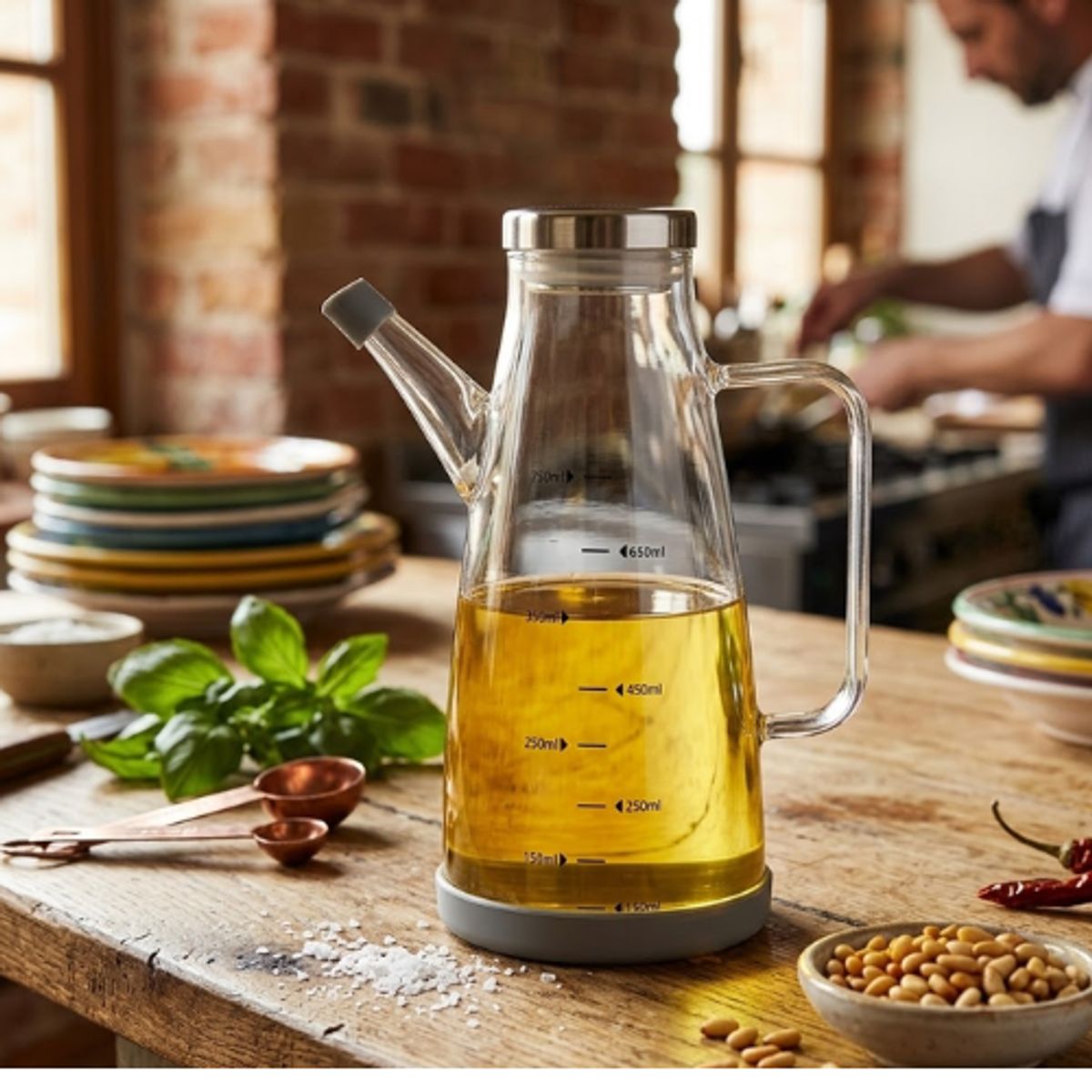 GENERICO - Jarra Con Medidas Y Tapa De Acero 750ml