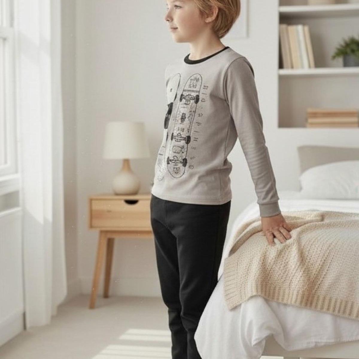 KOWHAI - Pijama Niño Algodón Estampado Skate
