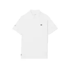 LACOSTE - Polera Polo Daniil Medvedev Ultra Dry Blanca Tenis
