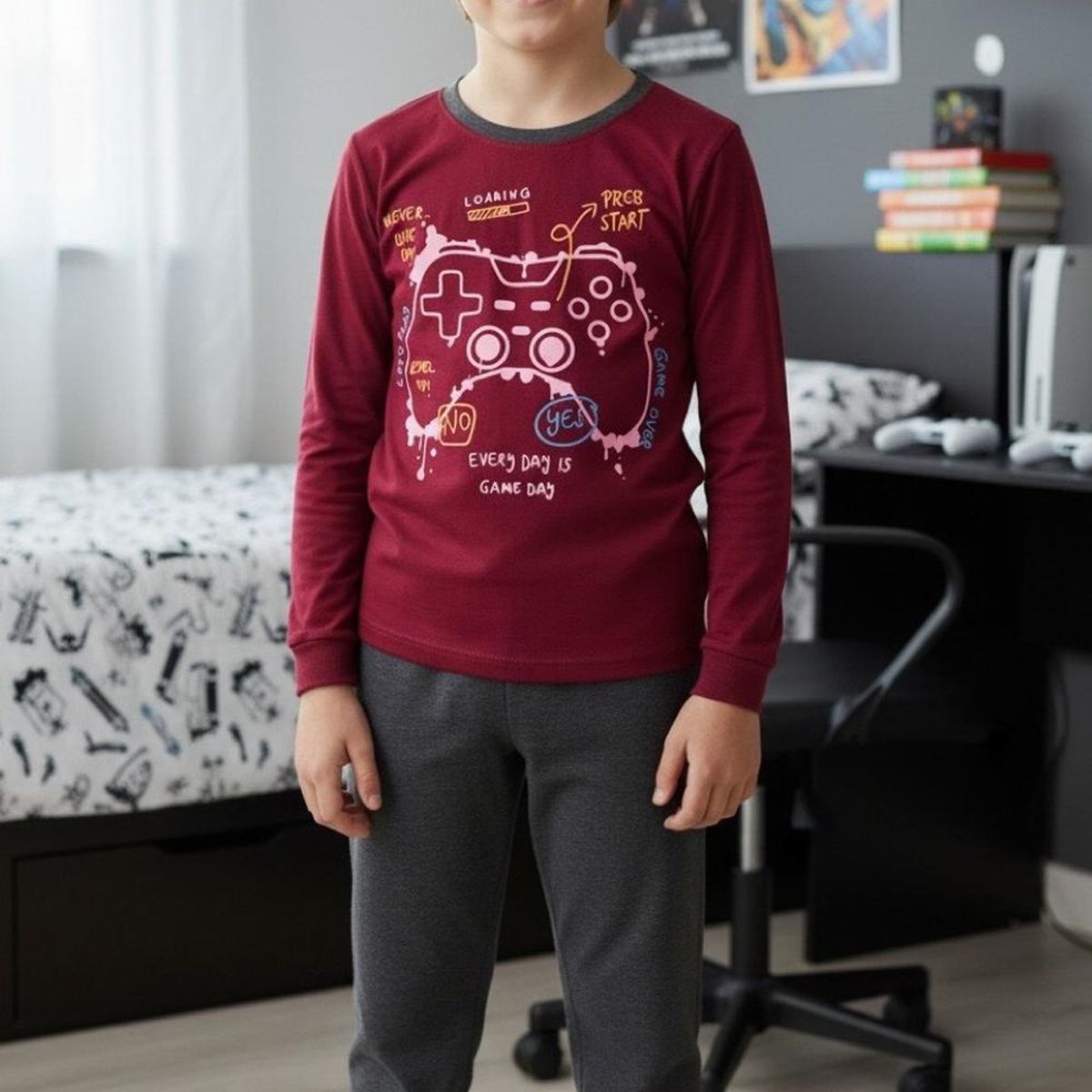 KOWHAI - Pijama Niño Estampado Gamer