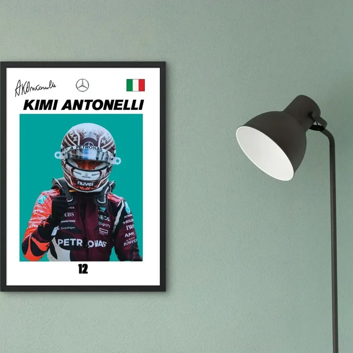 GENERICO - Cuadro Fórmula 1 Andrea Kimi Antonelli VIII Mercedes Benz AMG f1