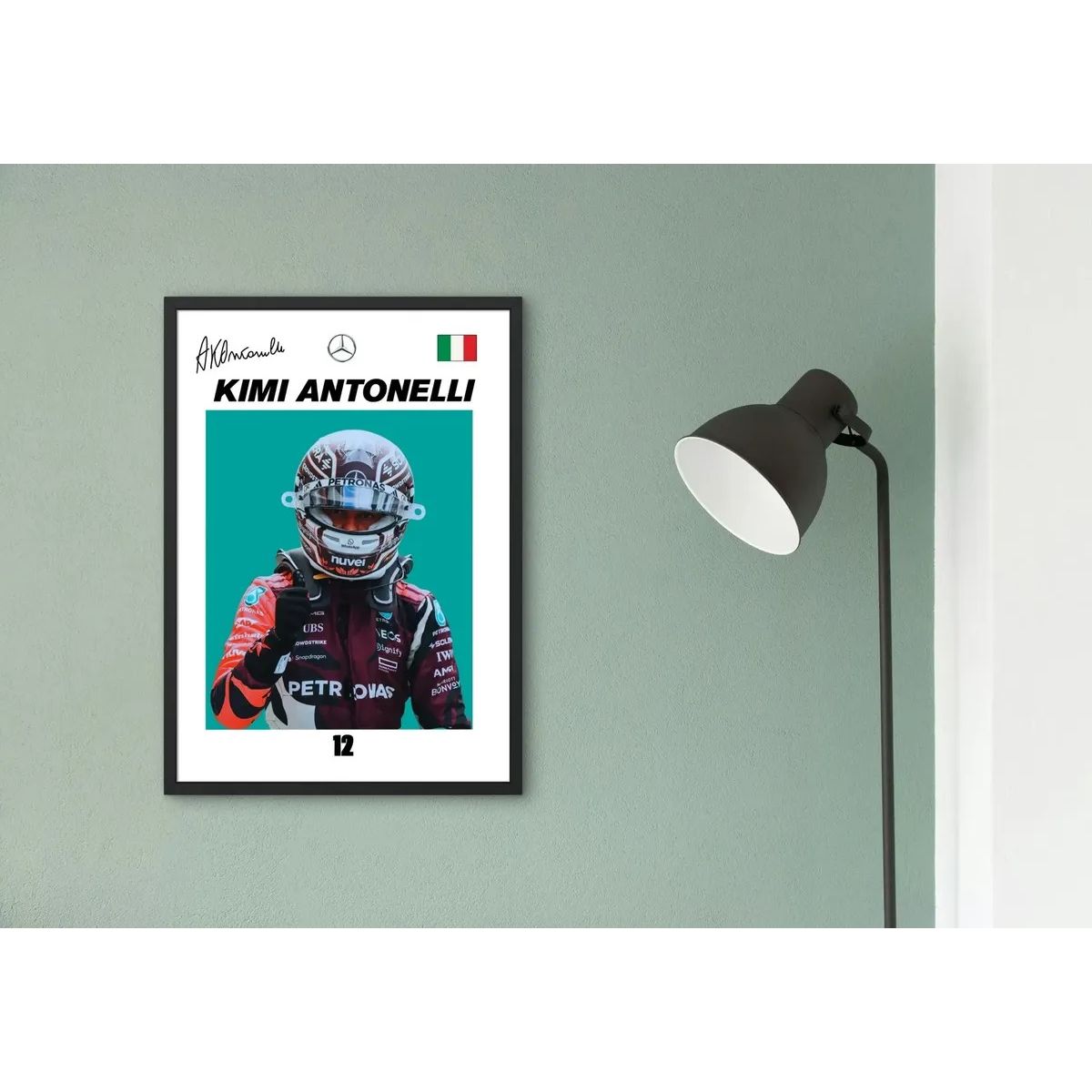 GENERICO - Cuadro Fórmula 1 Andrea Kimi Antonelli VIII Mercedes Benz AMG f1