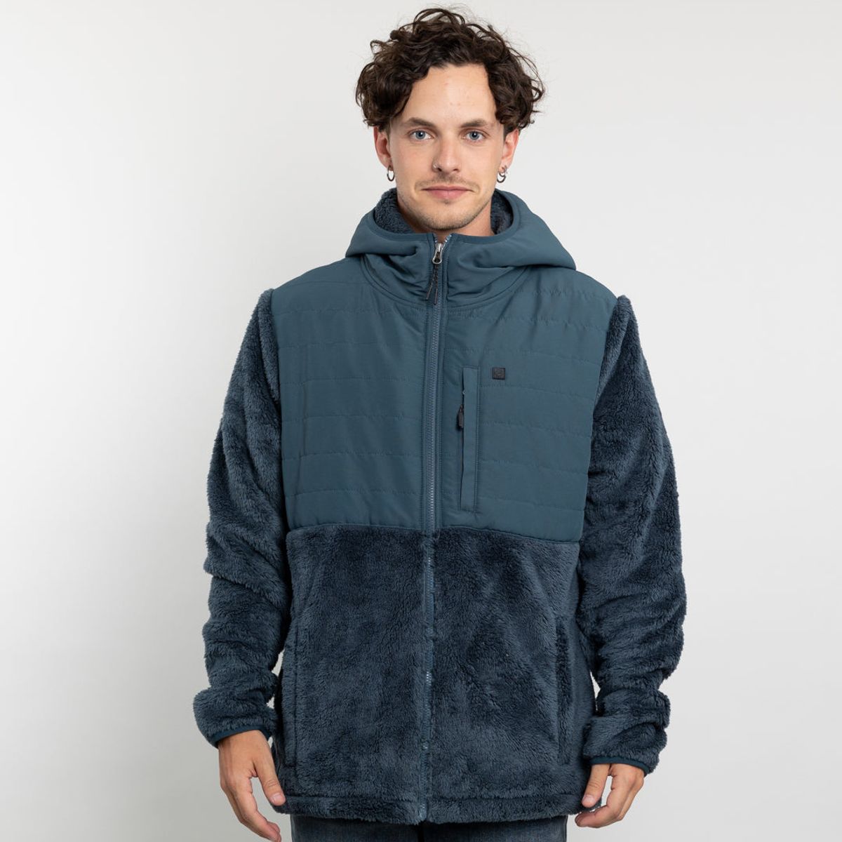 POLEMIC - Polerón Hombre Polar shaggy con gorro 8731 Polemic