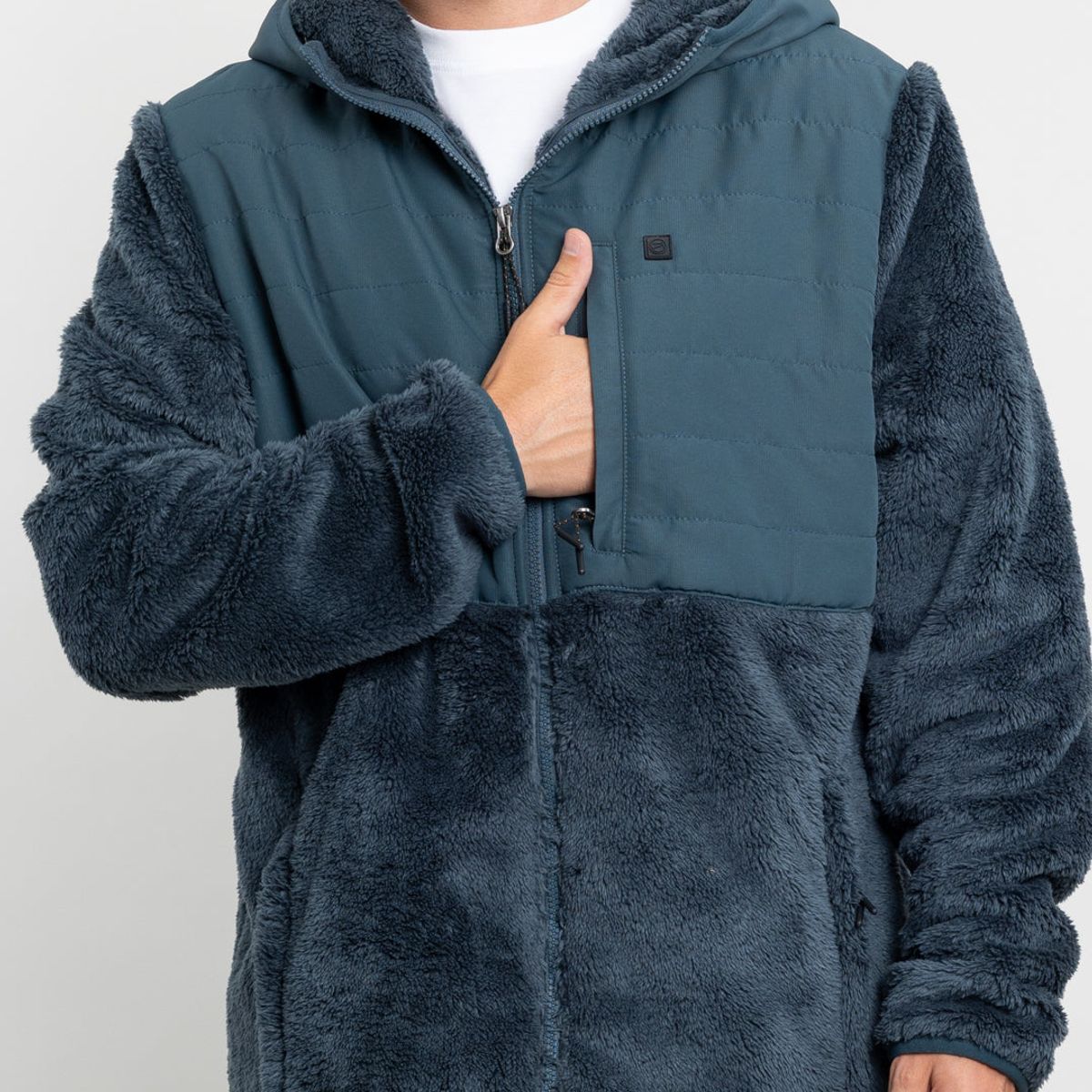 POLEMIC - Polerón Hombre Polar shaggy con gorro 8731 Polemic