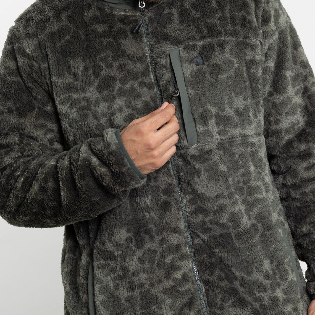 POLEMIC - Polerón Hombre Polar shaggy Print sin gorro Polemic