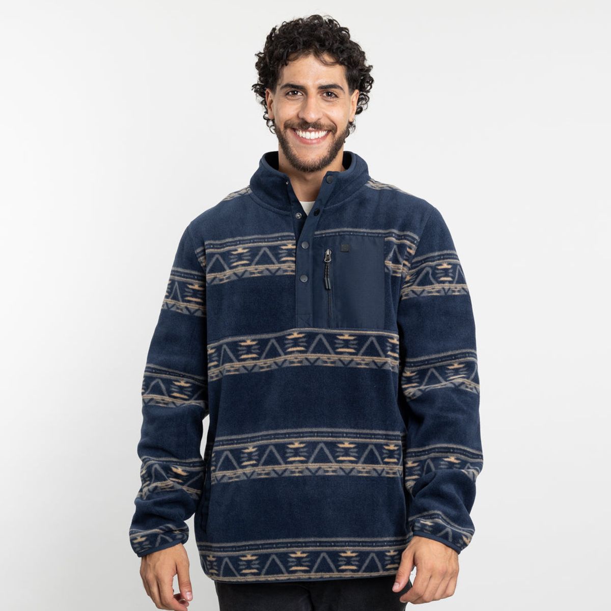 POLEMIC - Polerón Hombre Micropolar estampado sin gorro Polemic
