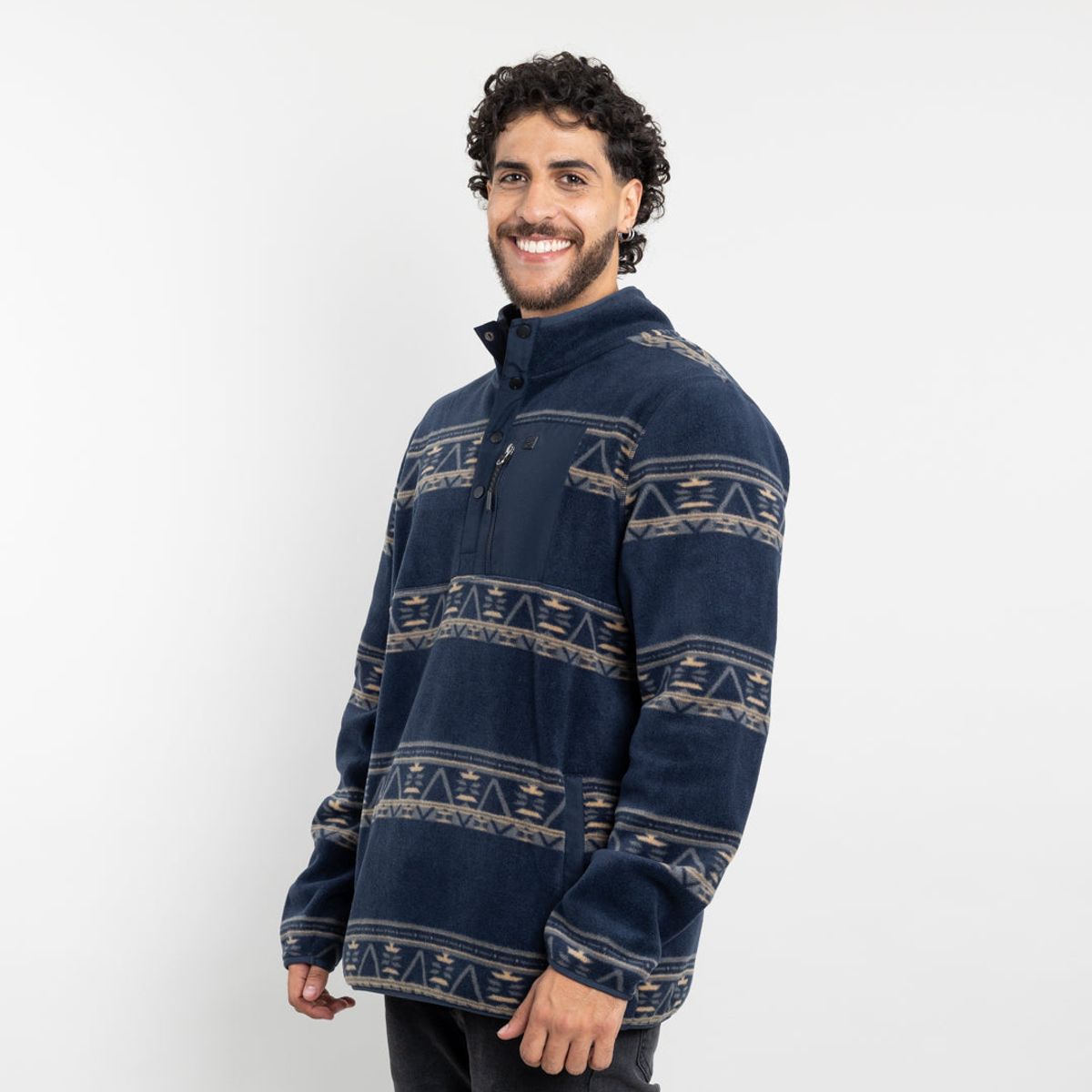 POLEMIC - Polerón Hombre Micropolar estampado sin gorro Polemic