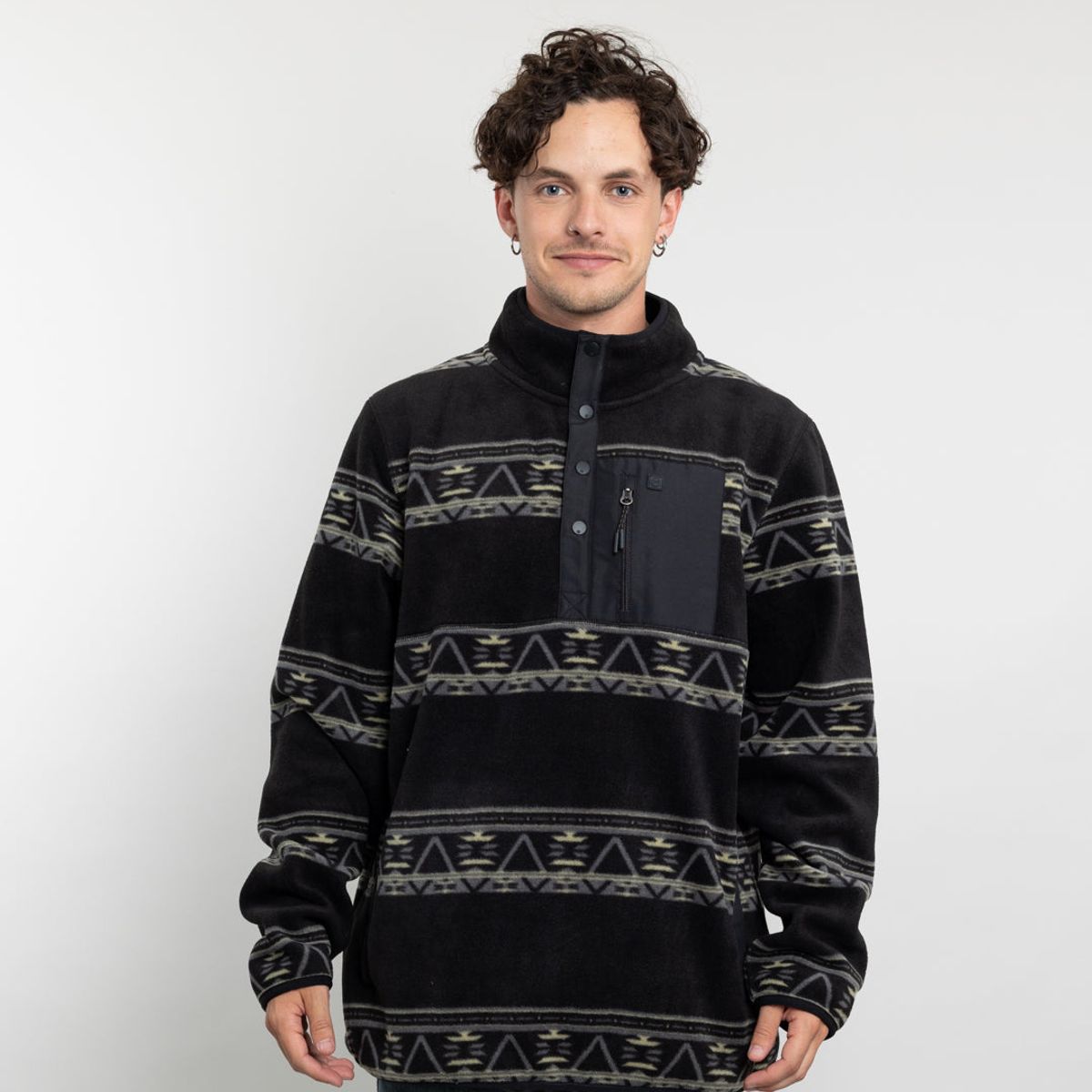 POLEMIC - Polerón Hombre Micropolar estampado sin gorro Polemic