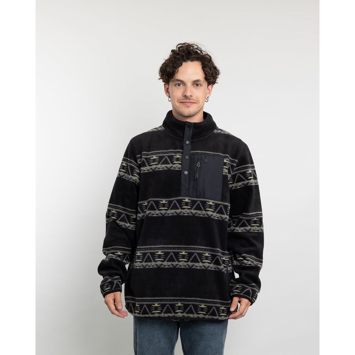 POLEMIC - Polerón Hombre Micropolar estampado sin gorro Polemic