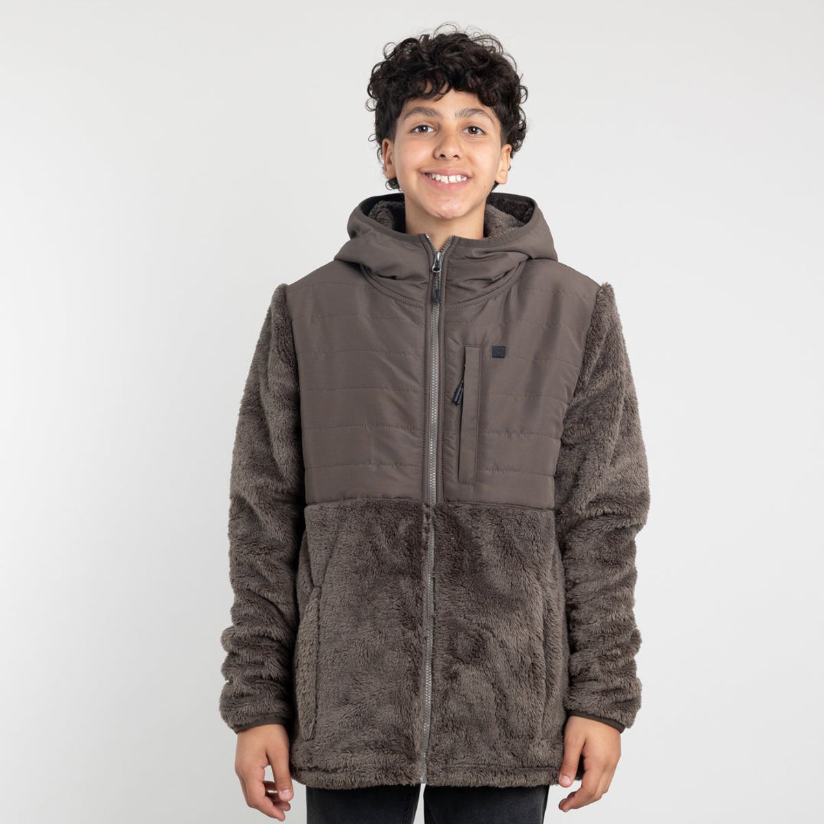 POLEMIC - Polerón niño Polar shaggy con gorro Polemic