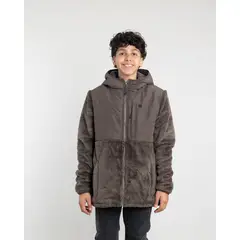 POLEMIC - Polerón niño Polar shaggy con gorro