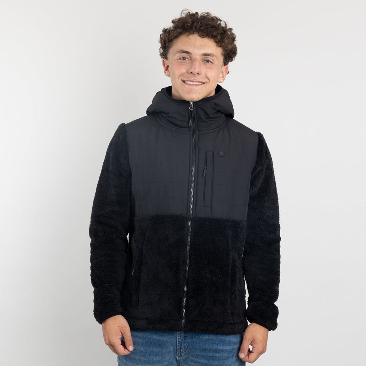 POLEMIC - Polerón niño Polar shaggy con gorro Polemic