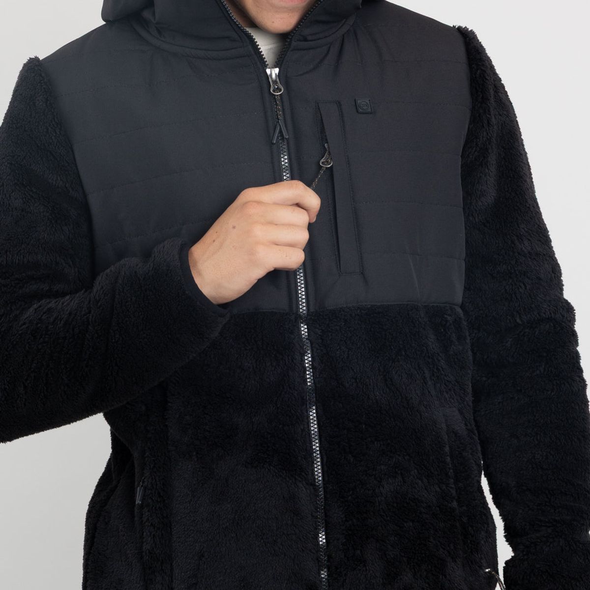 POLEMIC - Polerón niño Polar shaggy con gorro Polemic