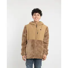 POLEMIC - Polerón niño Polar shaggy con gorro