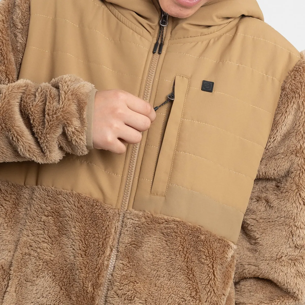 POLEMIC - Polerón niño Polar shaggy con gorro Polemic