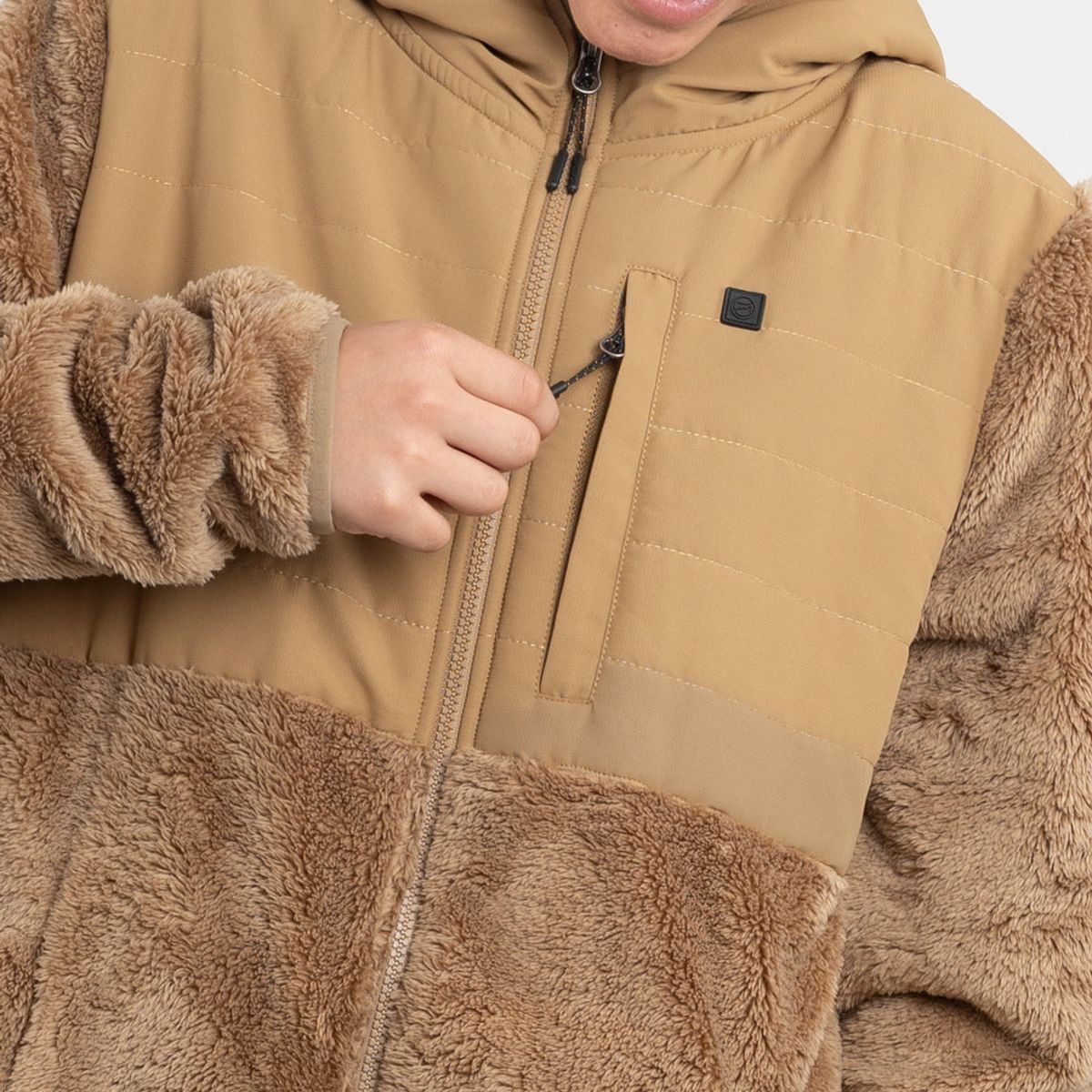 POLEMIC - Polerón niño Polar shaggy con gorro Polemic