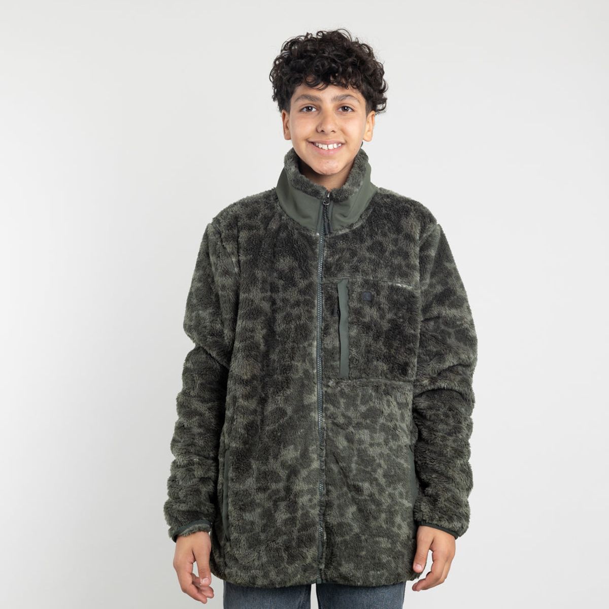 POLEMIC - Polerón niño Polar shaggy Print sin gorro Polemic