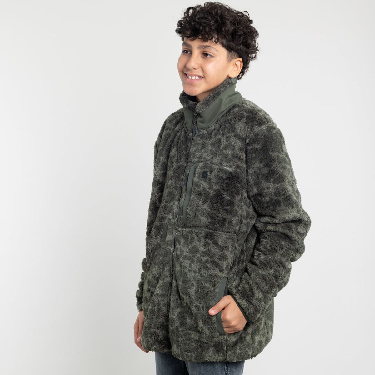 POLEMIC - Polerón niño Polar shaggy Print sin gorro Polemic
