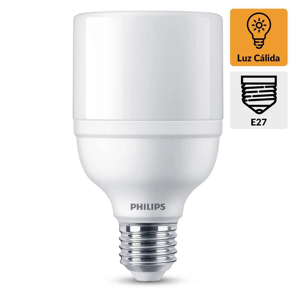 PHILIPS - Ampolleta Led E27 Philips Essential Luz Cálida 20w Foco T70