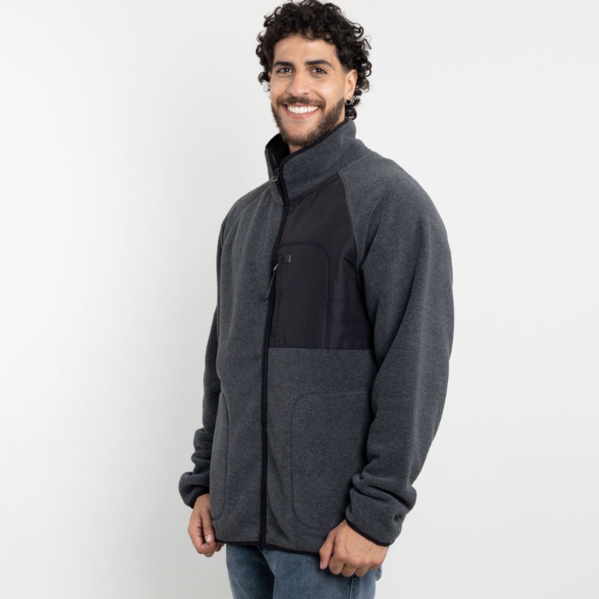 POLEMIC - Polerón Hombre Polar micropolar sin gorro Polemic