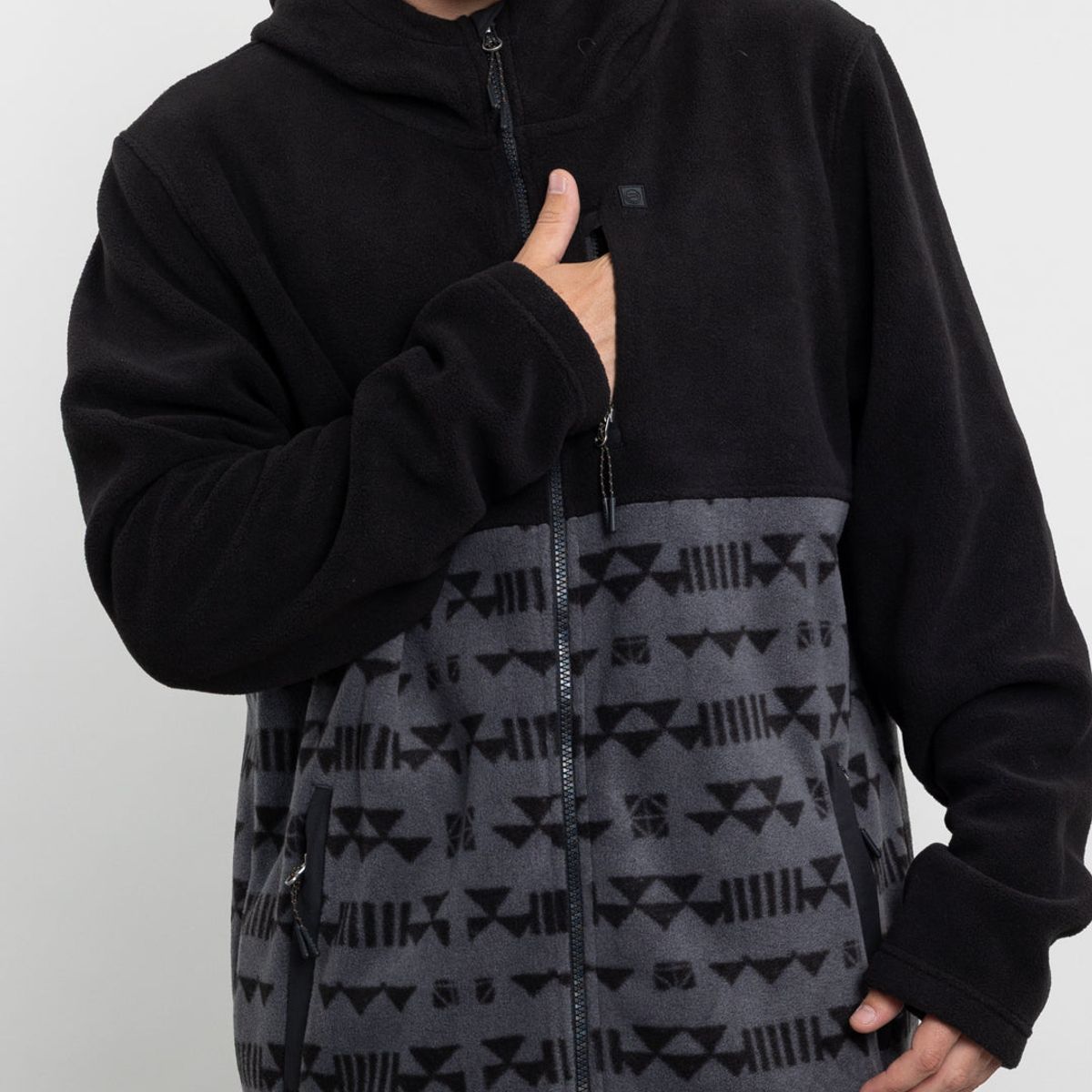 POLEMIC - Polerón Hombre Polar micropolar estampado con gorro Polemic